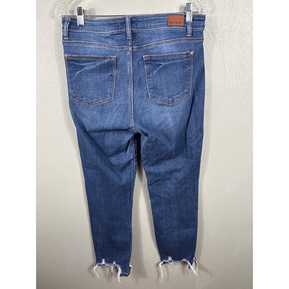 Judy Blue Pants Denim Jeans Women's Size 9/29 Blue Distressed Relaxed Fit Casual - Picture 11 of 12